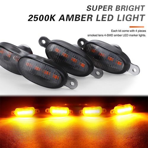 4pcs smoke amber - led, front